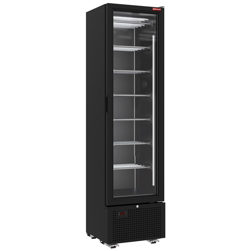 Vitrina refrigerada negativa 221 litros - 7 niveles fijos - NEGRO