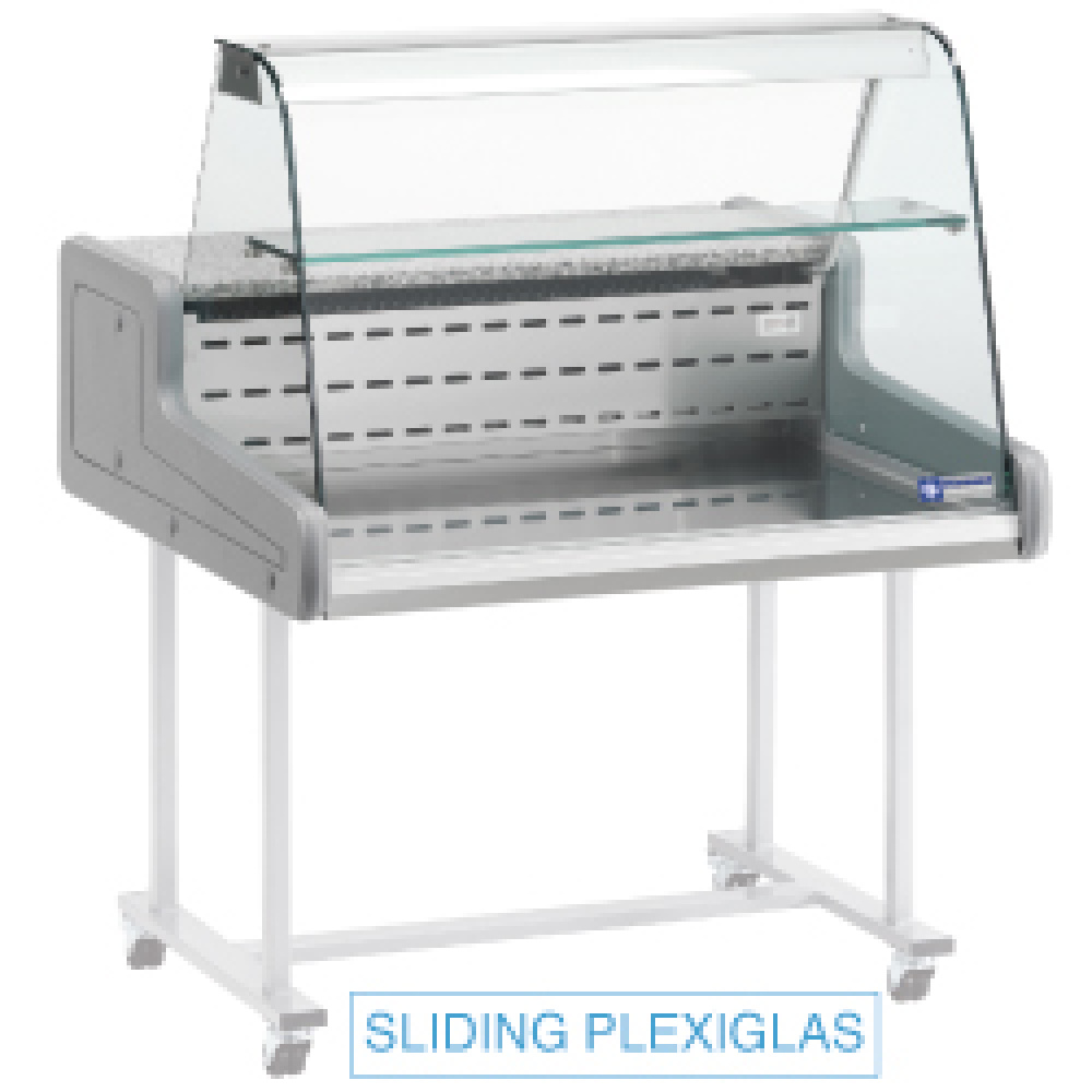 Mostradores vitrina refrigerados - cristal curveado