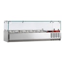 Vitrina refrigerada 5x GN 1/4 - 150 mm, con cristal