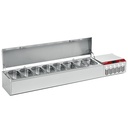 Estructura refrigerada GN 8x1/4, con tapa