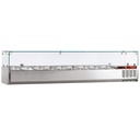 Vitrina refrigerada 10x GN 1/4 - 150 mm, con cristal