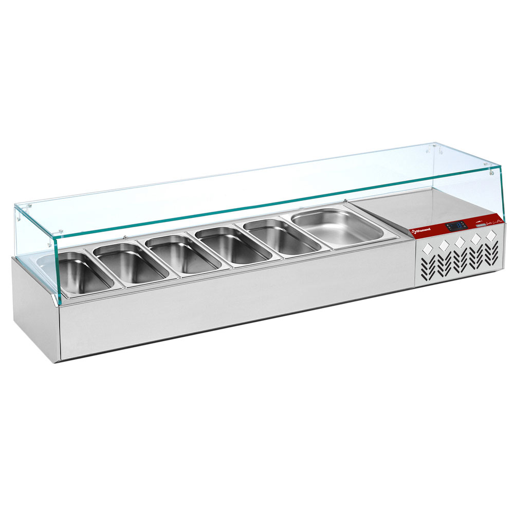 Estructura refrigerada GN 6x1/3, con cristal derecho