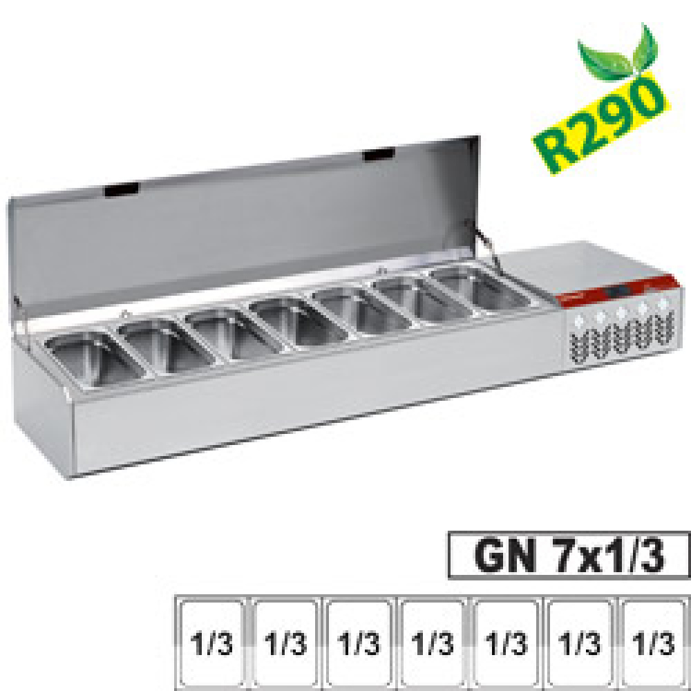 Estructura refrigerada GN 7x1/3, con tapa