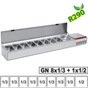 Estructura refrigerada GN 8x1/3, 1x1/2, con tapa