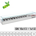 Estructura refrigerada GN 10x 1/3, 1x 1/2, con cristal derecho
