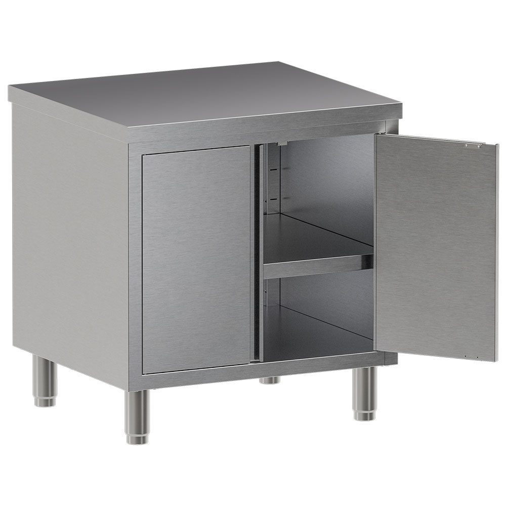 Mesa armario neutra, puertas batientes