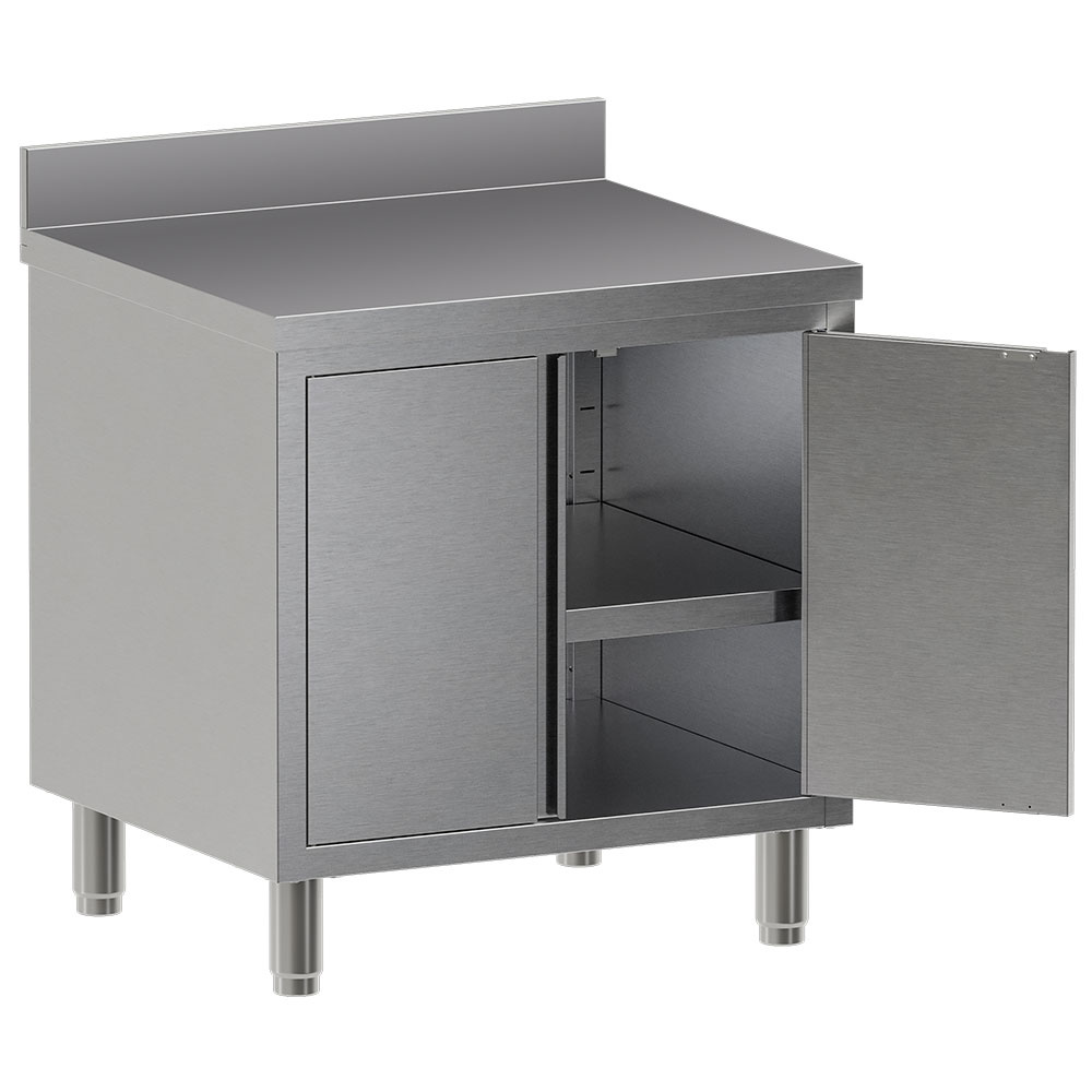 Mueble neutro puertas de batientes, con peto trasero