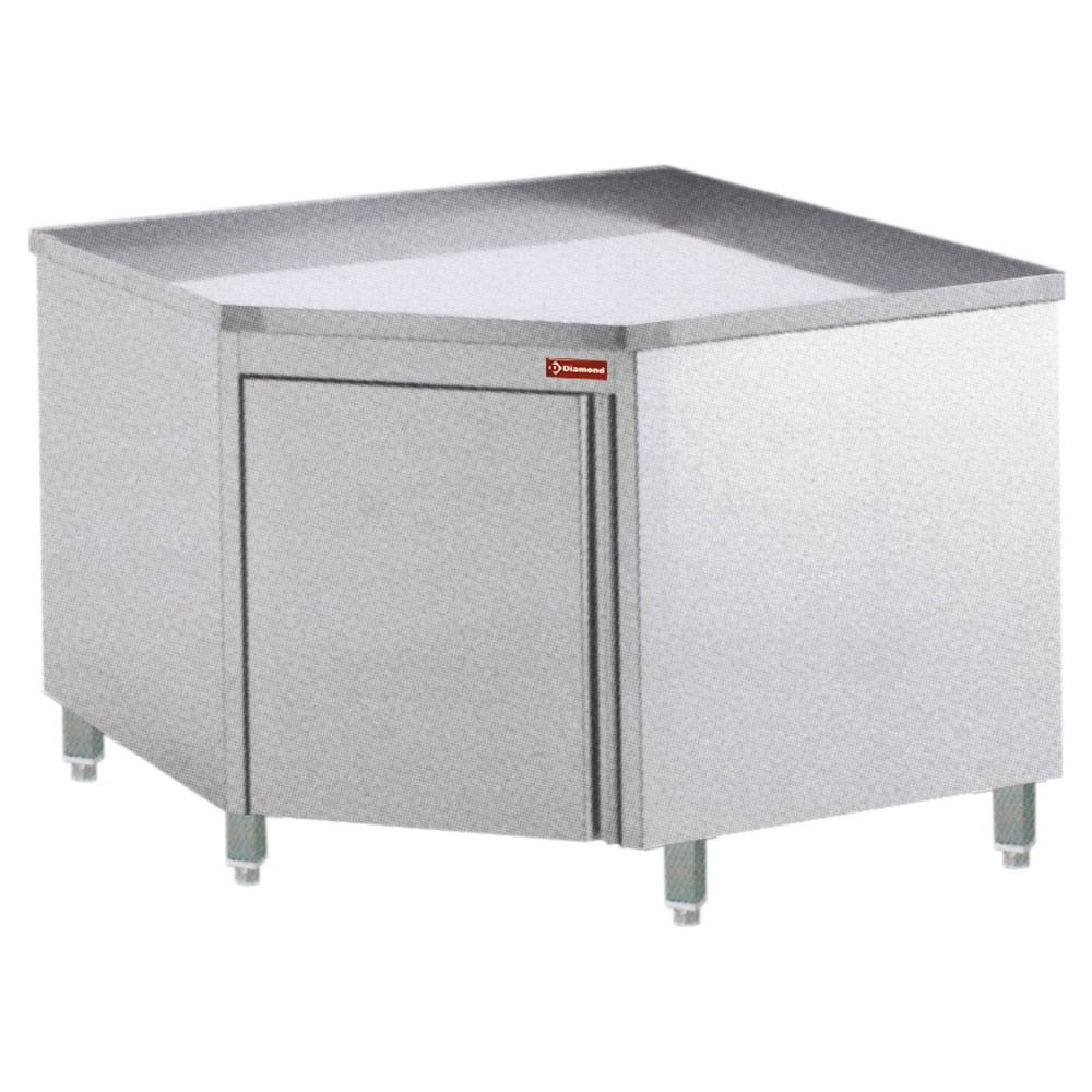 Mesa con armario en angulo de 90°
