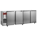 Enfriador de botellas , acero inoxidable, 4 puertas, 783 litros