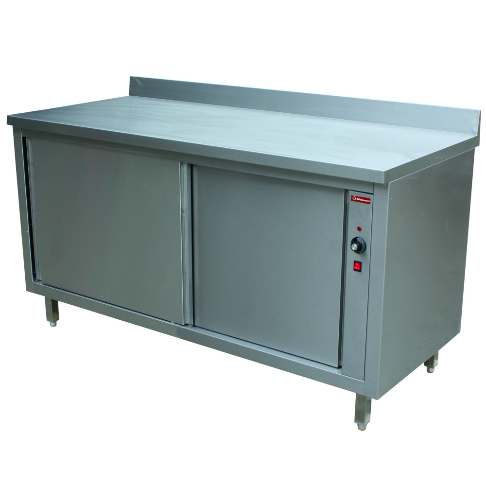 heated workcabinet with sliding doors edge