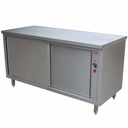 Mesas sobre armario calentador "atraversable central"