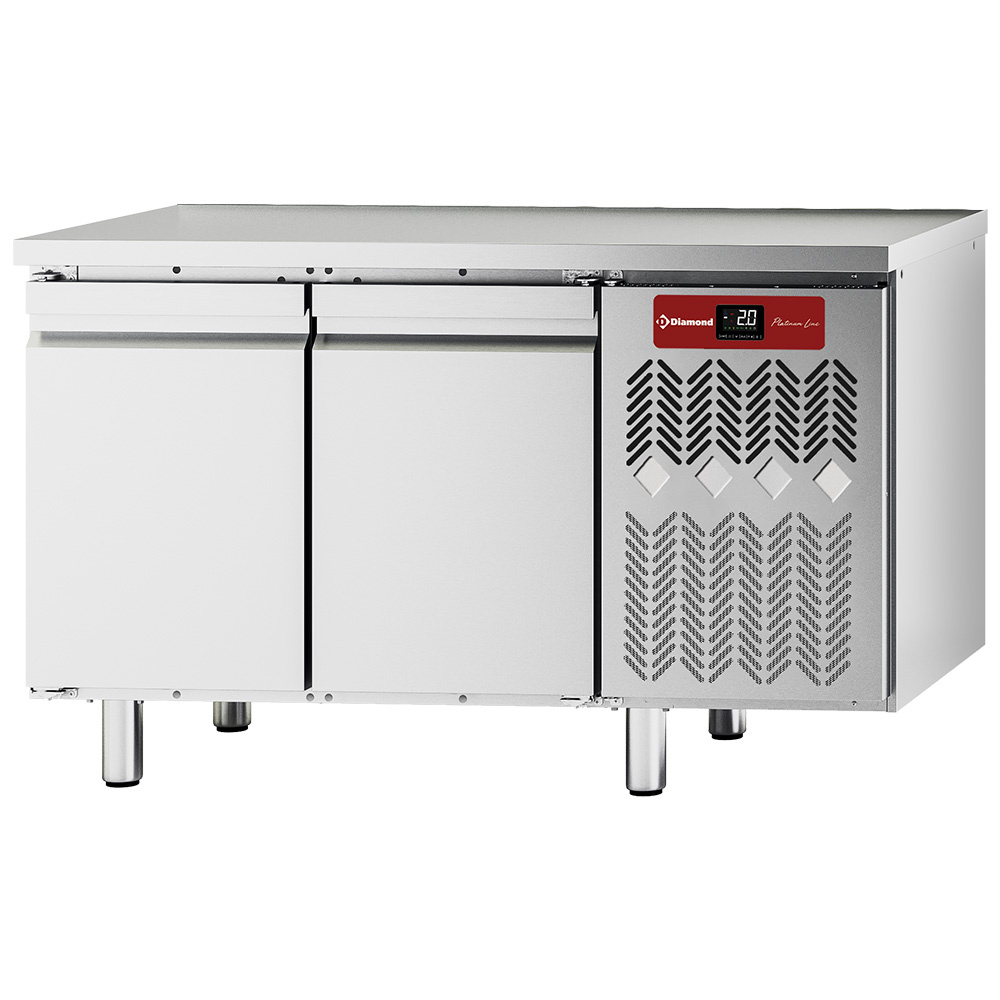 Mesa refrigerada ventilada, 2 puertas GN 1/1