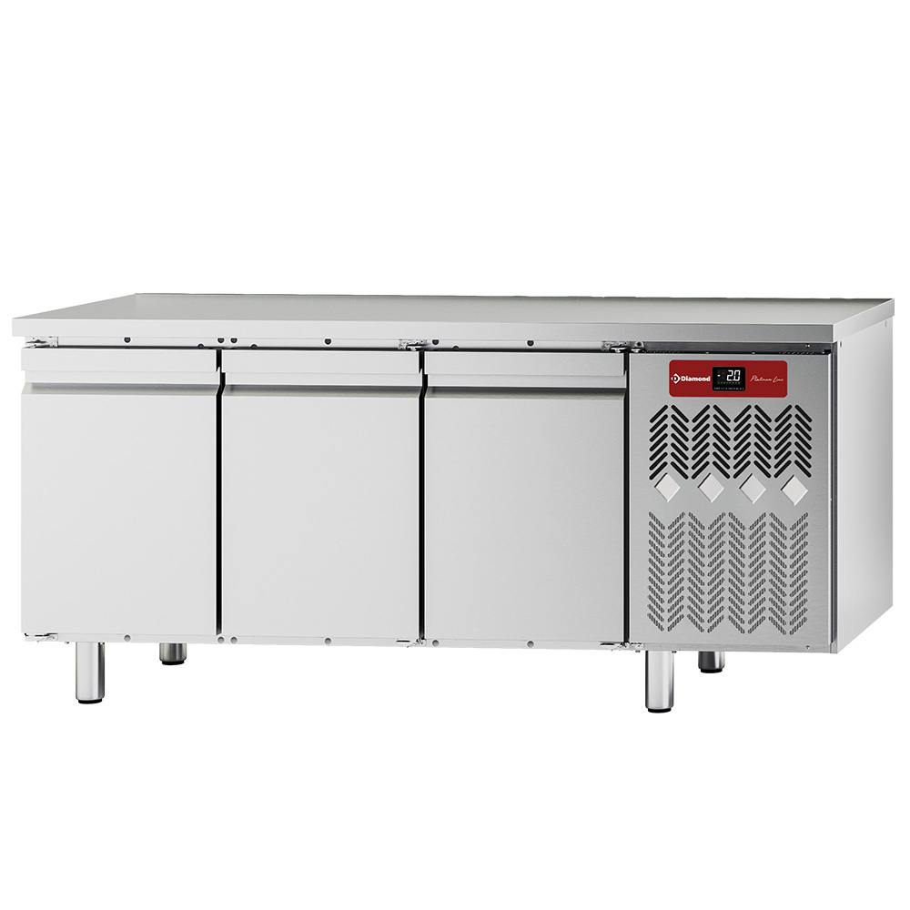 Mesa refrigerada, ventilada, 3 puertas GN 1/1
