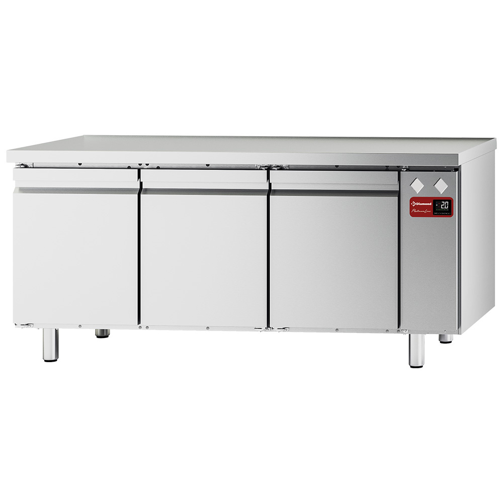 Mesa frigorífica y ventilada, 3 puertas GN 1/1, (sin grupo)