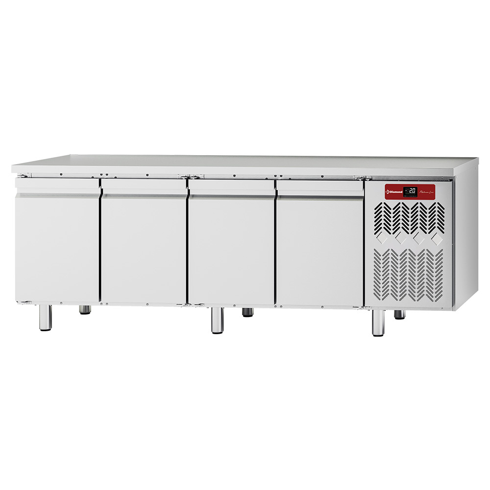 Mesa refrigerada, ventilada, 4 puertas GN 1/1