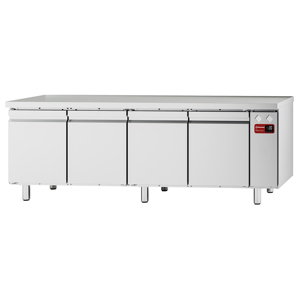 Mesa frigorífica y ventilada, 4 puertas GN 1/1, (sin grupo)