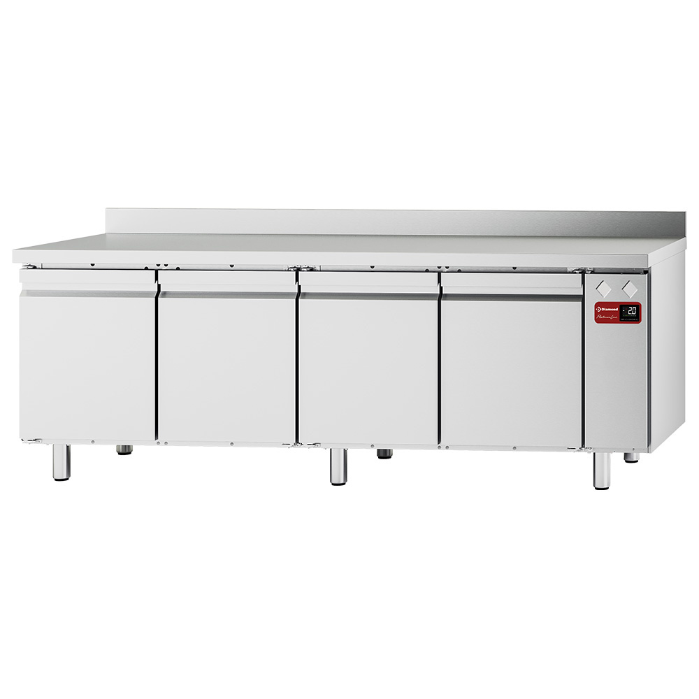 Mesa frigorífica y ventilada, 4 puertas GN 1/1, 550 litros (sin grupo)