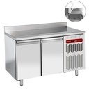 Mesa frigorifica "mural" ventilada, 2 puertas GN1/1, fregadero