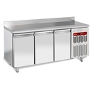Mesa de congelación "mural", ventilada, 3 puertas GN 1/1, 405 litros