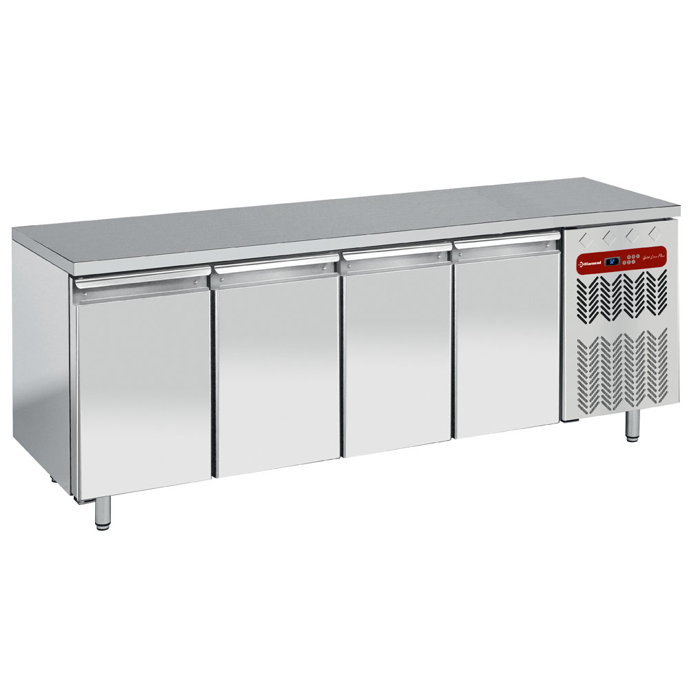 Mesa refrigerada, ventilada, 4 puertas GN 1/1
