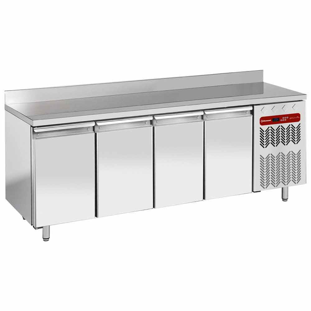 Mesa refrigerada mural, ventilada, 4 puertas GN 1/1, 550 litros