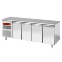 Mesa frigorifica, ventilada, 4 puertas GN1/1, grupo a la izquierda