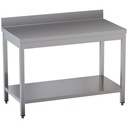 Mesa de trabajo con tableta inferior + borde posterior        