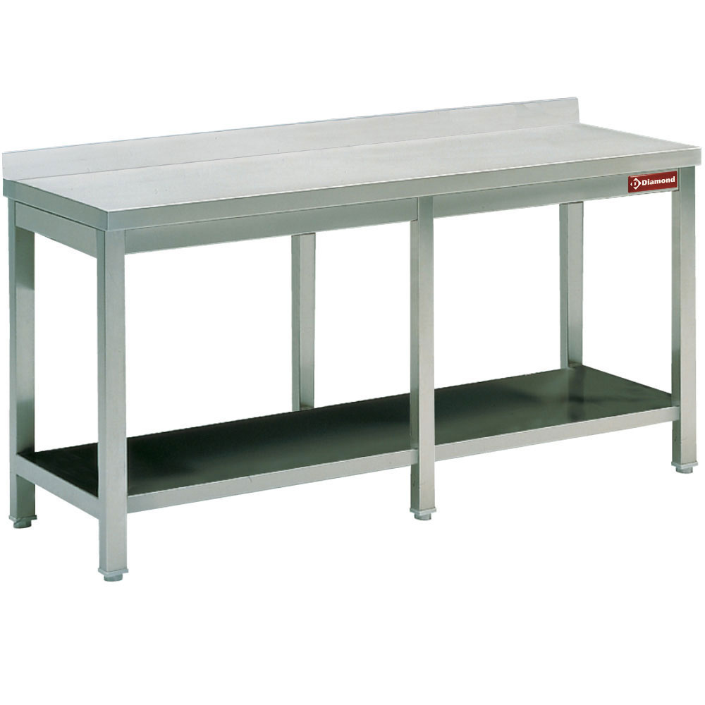 Mesa de trabajo con tableta inferior + borde posterior        