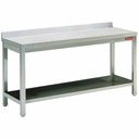Mesa de trabajo con tableta inferior + borde posterior        