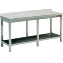 Mesa de trabajo con tableta inferior + borde posterior        
