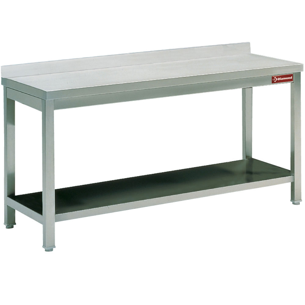Mesa de trabajo con tableta inferior + borde posterior        
