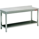 Mesa de trabajo con tableta inferior + borde posterior        