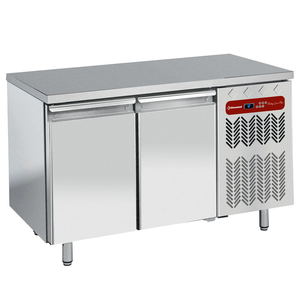 Mesa frigorífica y ventilada, 2 puertas EN 600x400