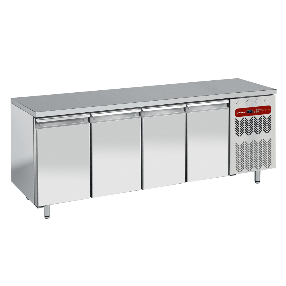 Mesa frigorífica y ventilada, 4 puertas EN 600x400