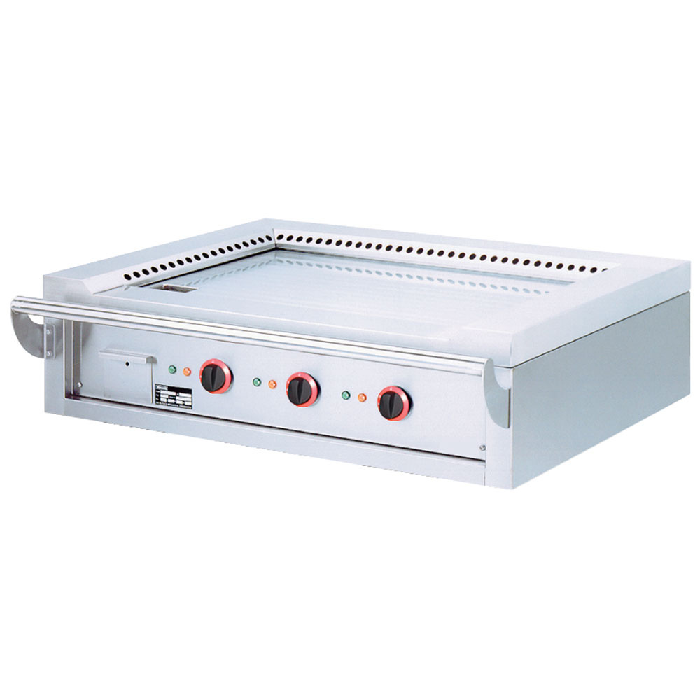 Placa "Teppanyaki " eléctrica, 3 zonas (3x 4,7 kW), de mesa -Top-