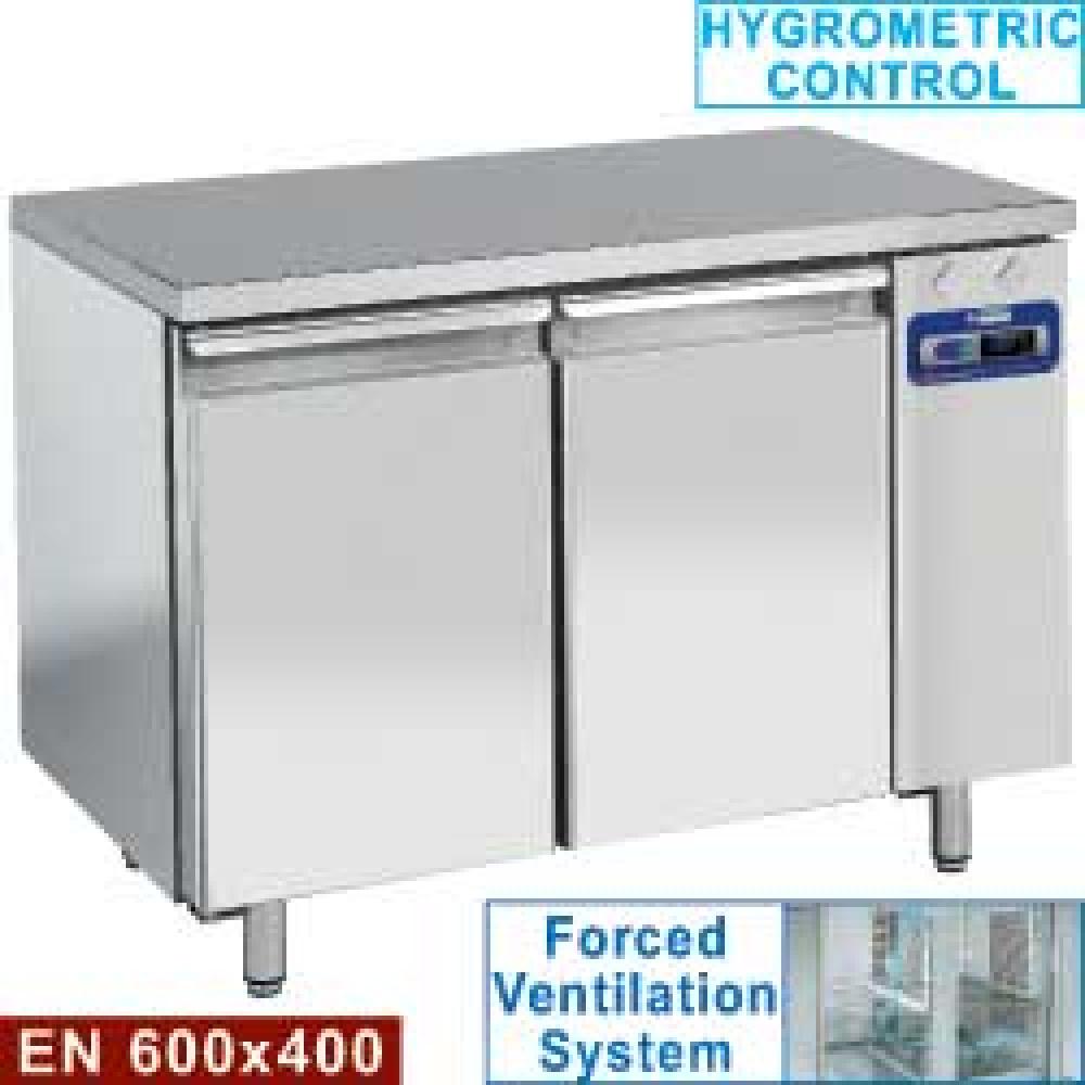 Mesa frigorífica y ventilada, 2 puertas EN 600x400,  (sin grupo)
