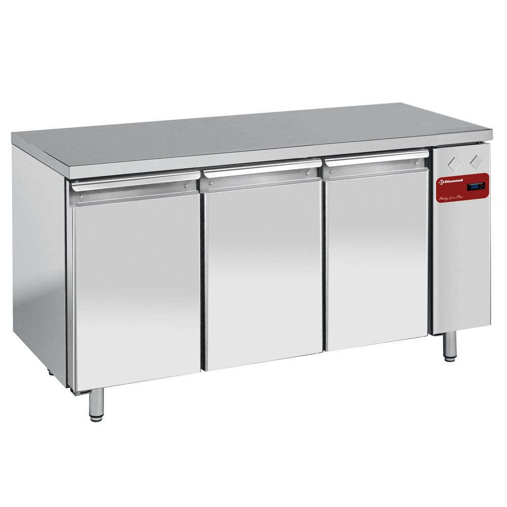 Mesa de congelación, ventilada, 3 puertas EN 600x400, (sin grupo)