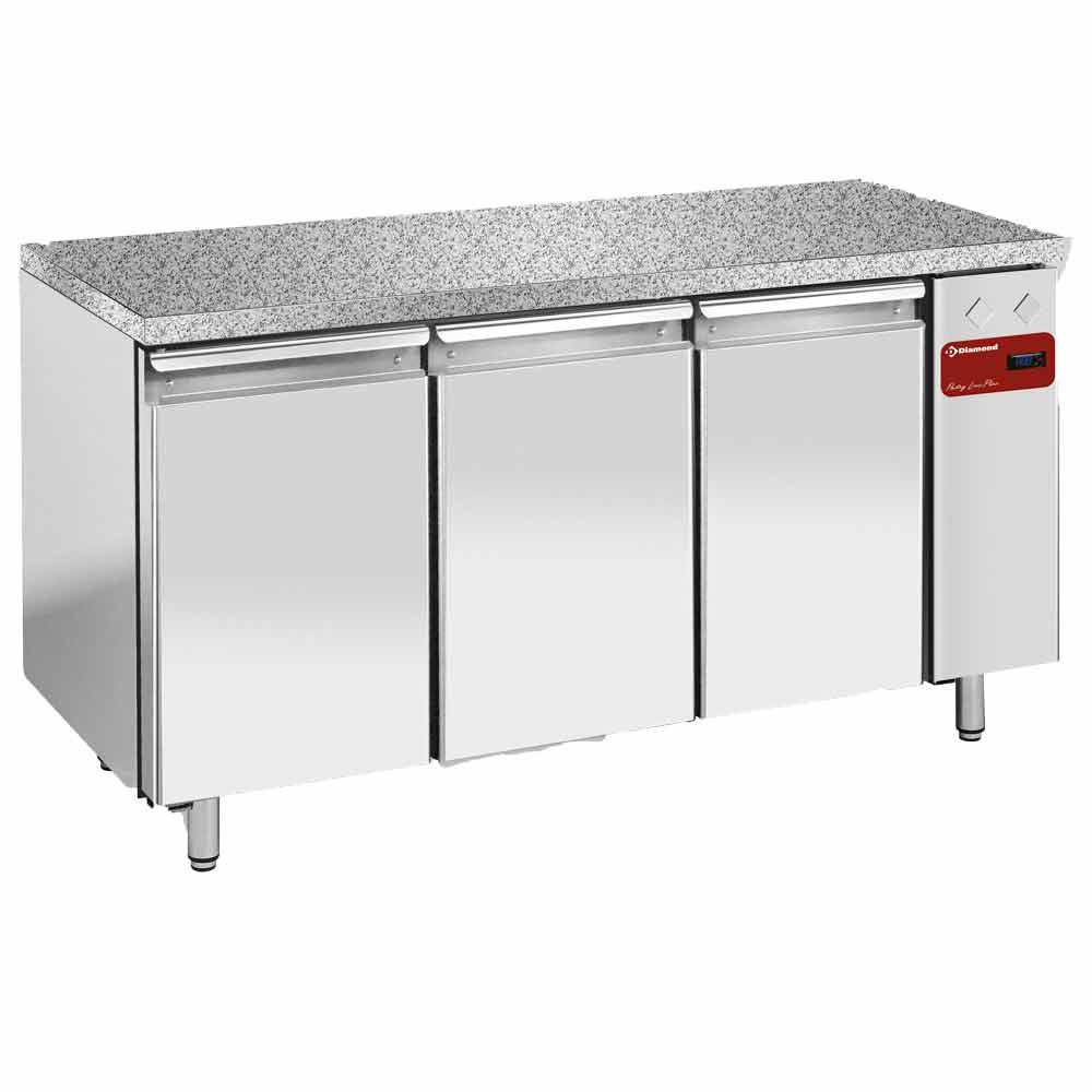 Mesa de cong., vent. , 3 puertas EN 600x400 - Top de granito (sin grupo)
