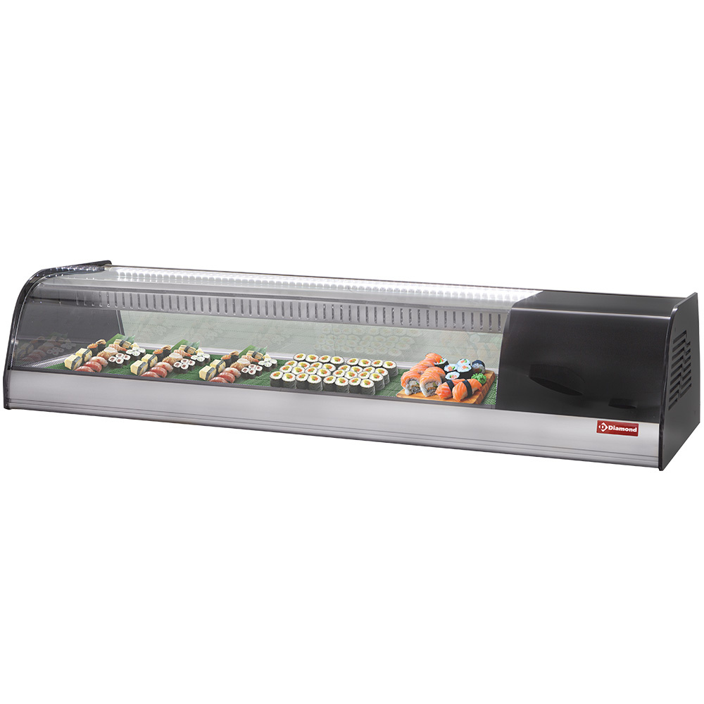 Escaparate a sushi refrigerada, doble base perforada (incluido)