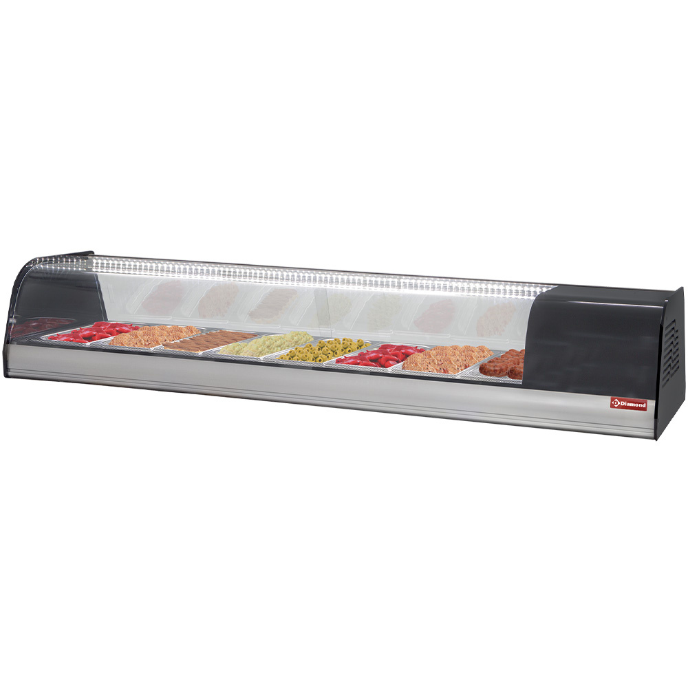 Escaparate a tapas refrigerada, 8x GN 1/3 - 40 mm (incluido)