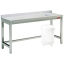 Mesa de preparacion con vaciador + borde      
