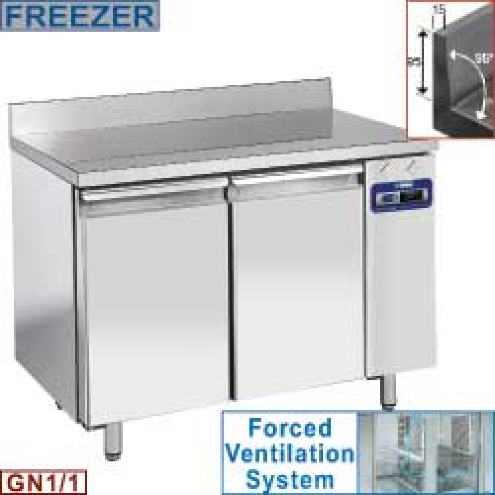 Mesa cong. y ventilada, 2 puertas GN 1/1, 260 litros (sin grupo)