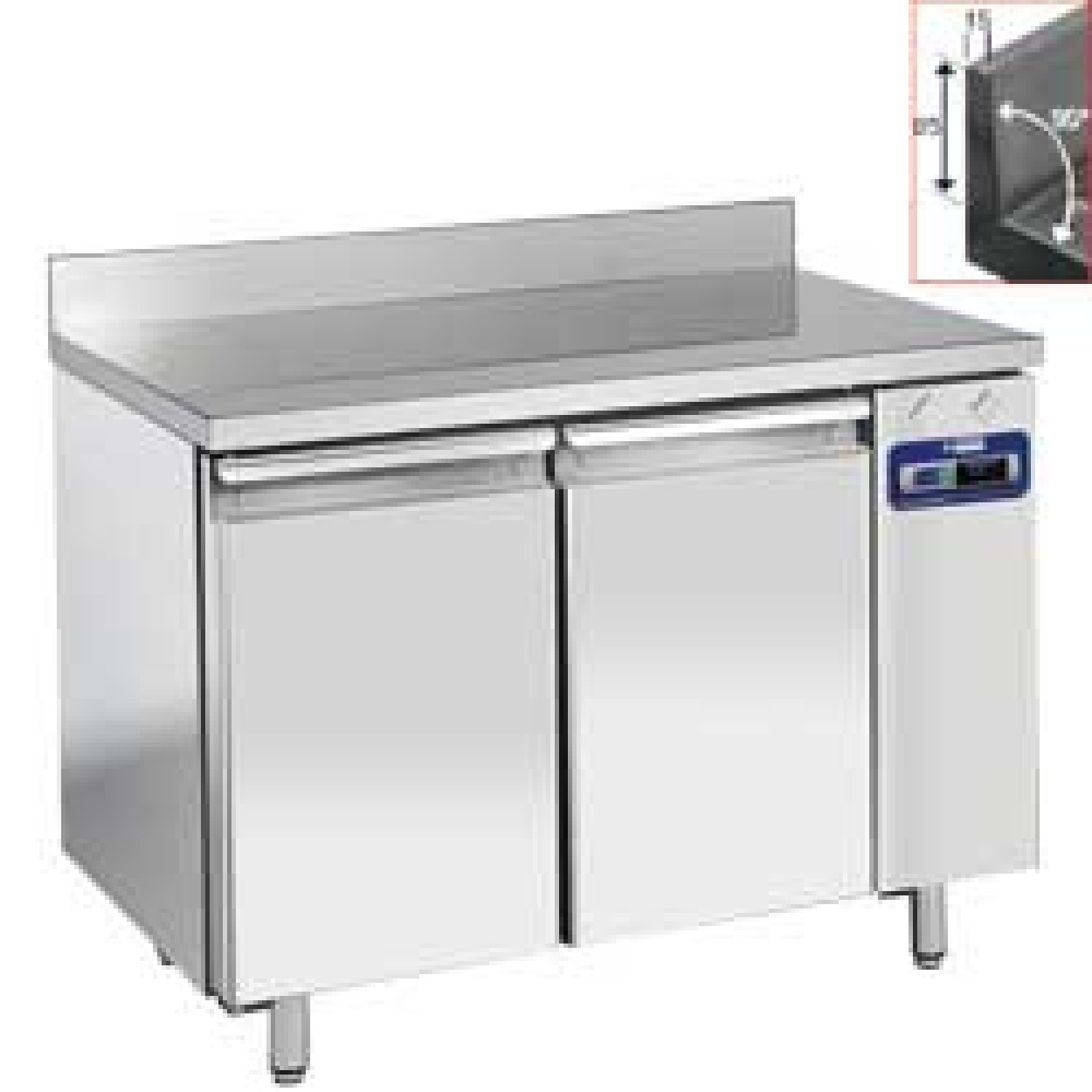 Mesa frigorífica y ventilada, 2 puertas GN 1/1, 260 litros (sin grupo)