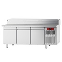 Mesa frigorífica ventilada, 3 ptas. EN 600x400, estructura refrigerada GN 10x 1/3