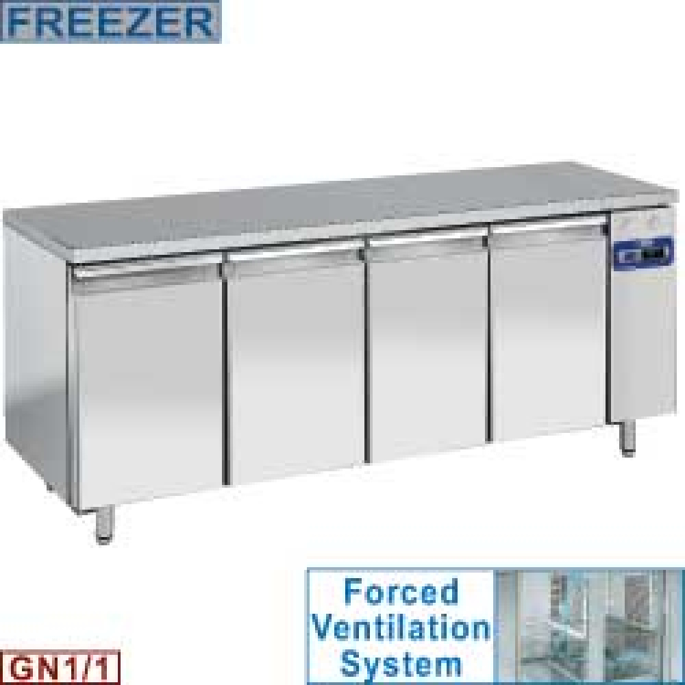 Mesa cong. y ventilada, 4 puertas GN 1/1, (sin grupo)