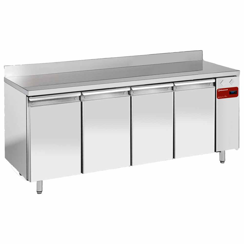 Mesa frigorífica y ventilada, 4 puertas GN 1/1, 550 litros (sin grupo)