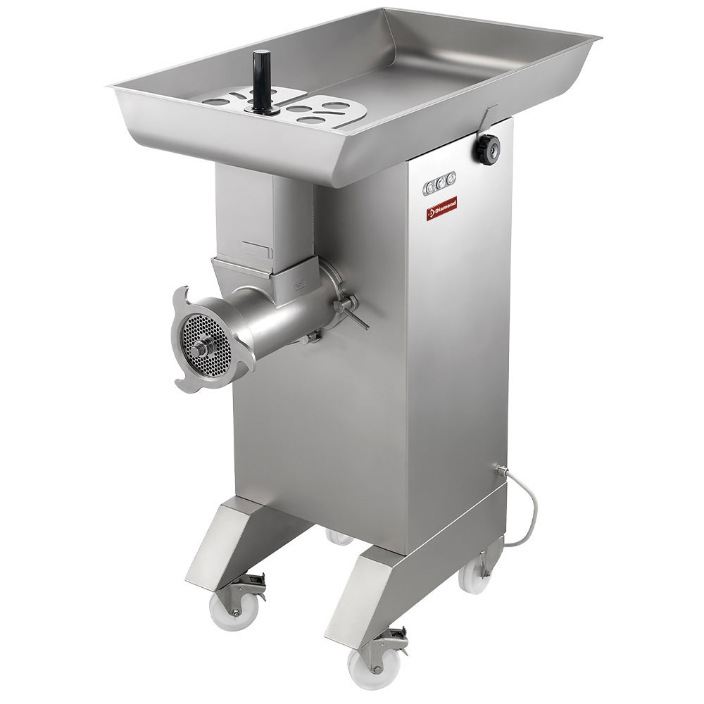 Picadora de acero inox N° 42, Ø 4.5 mm, 800/1000 kg/h, con ruedas