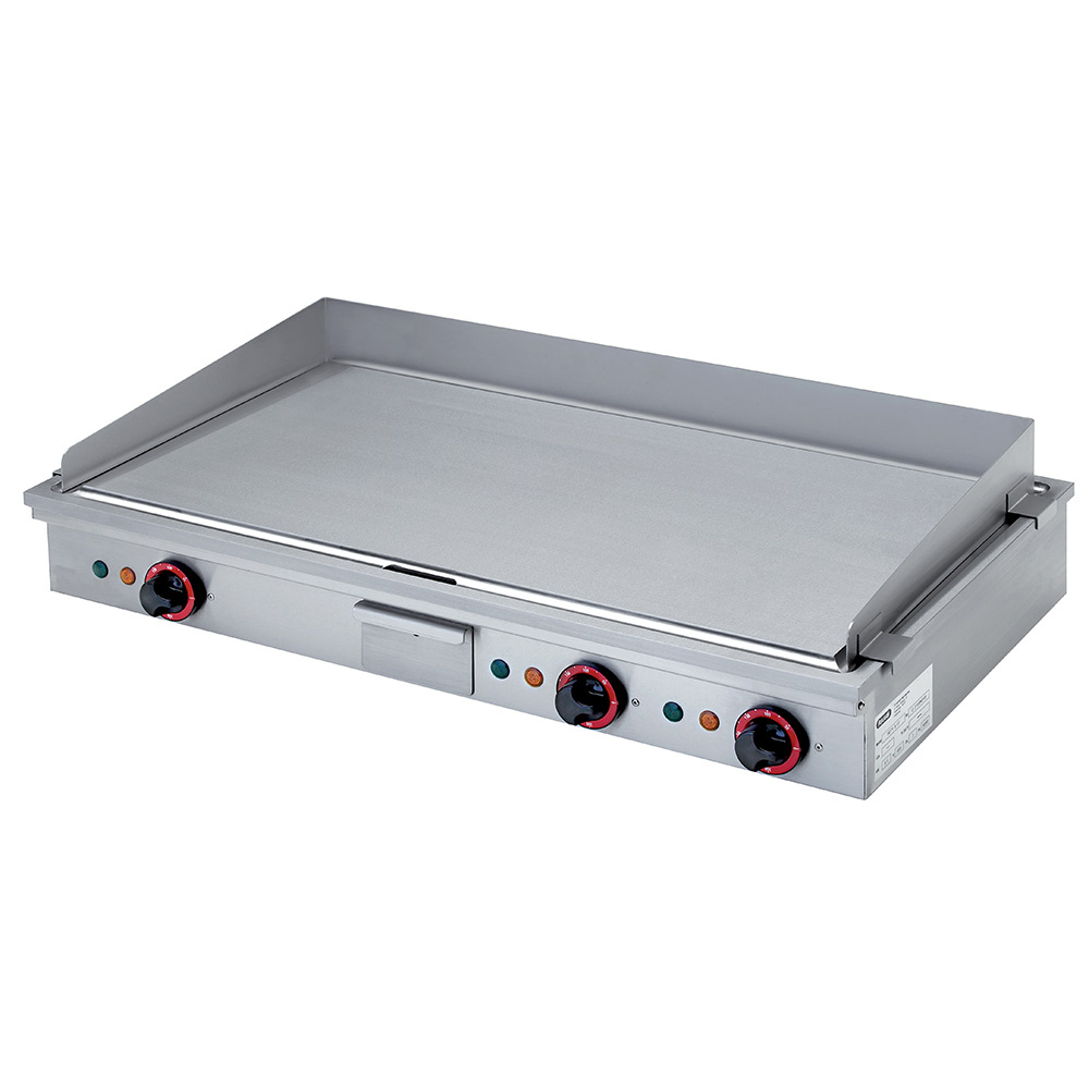 Placa "Teppanyaki" eléctrica, 3 zonas (3x 2,7 kW), de mesa