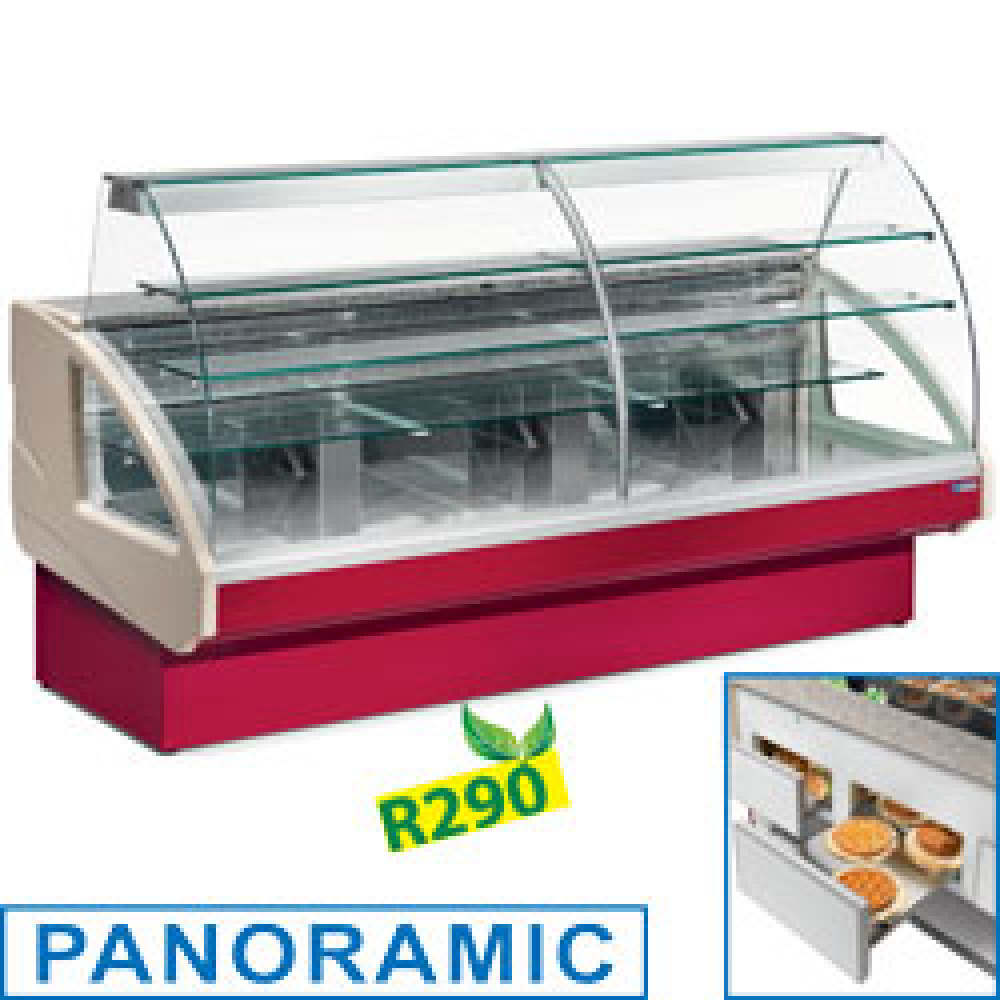 Mostrador vitrina refrigerado, estático, sistema de cajón, sin reserva