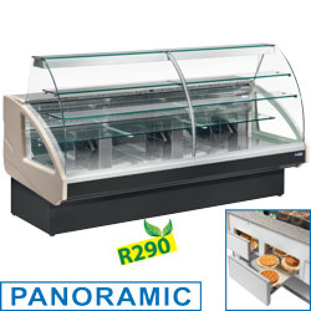 Mostrador vitrina refrigerado, estático, sistema de cajón, sin reserva